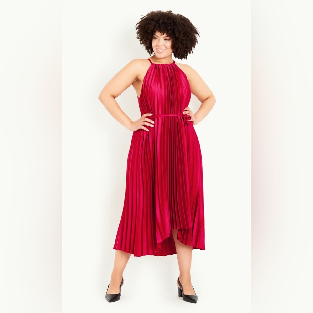 New EVANS Kimber Plain Maxi Dress merlot Size 30/32 Women - Picture 2 of 16